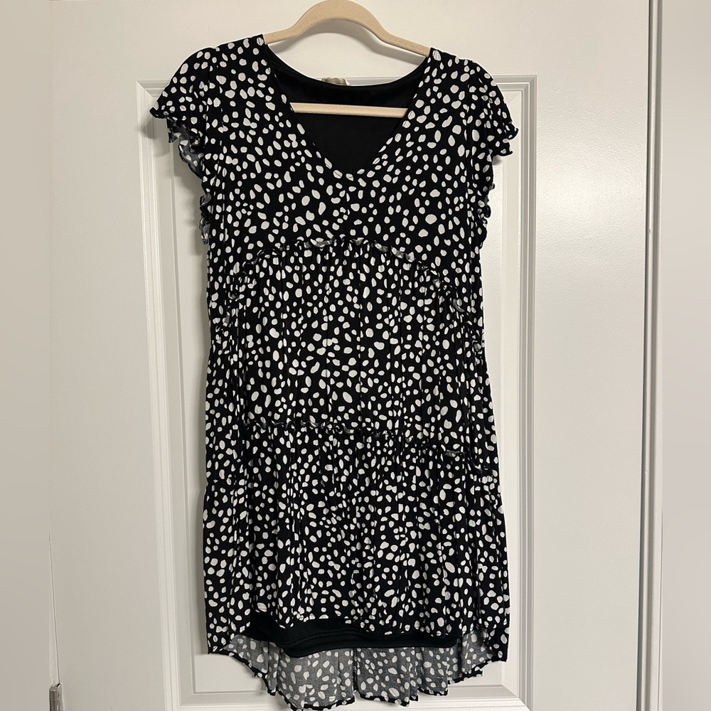 Altar'd State Black and White Polka Dot Dress